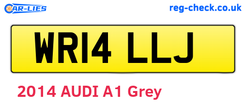 WR14LLJ are the vehicle registration plates.