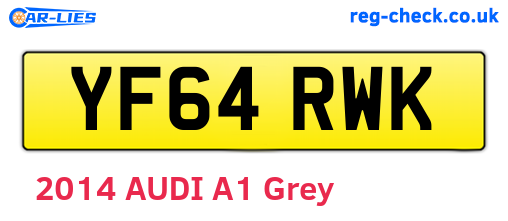 YF64RWK are the vehicle registration plates.