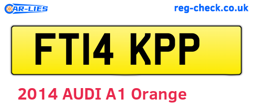 FT14KPP are the vehicle registration plates.