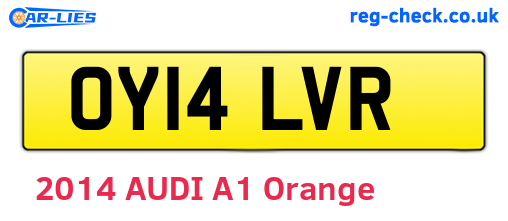 OY14LVR are the vehicle registration plates.