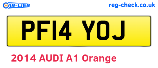 PF14YOJ are the vehicle registration plates.