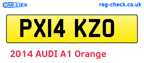 PX14KZO are the vehicle registration plates.
