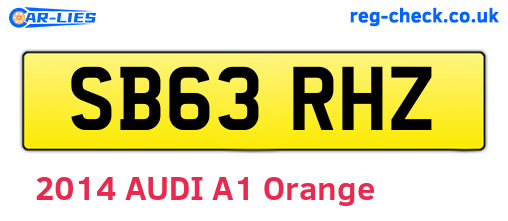 SB63RHZ are the vehicle registration plates.