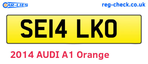SE14LKO are the vehicle registration plates.