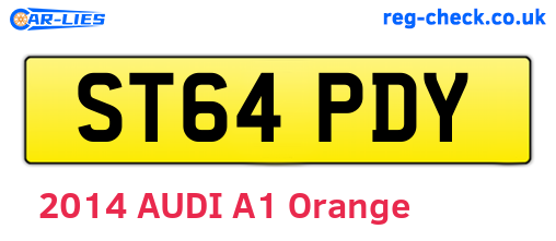ST64PDY are the vehicle registration plates.