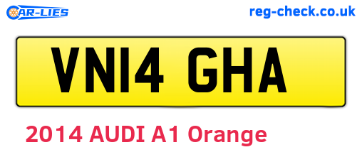 VN14GHA are the vehicle registration plates.