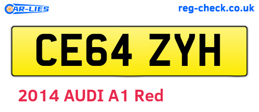 CE64ZYH are the vehicle registration plates.