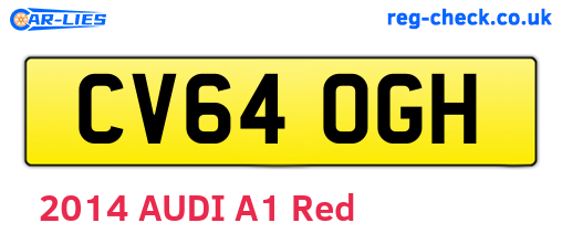 CV64OGH are the vehicle registration plates.