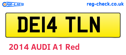 DE14TLN are the vehicle registration plates.