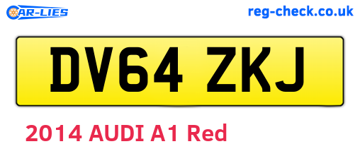 DV64ZKJ are the vehicle registration plates.