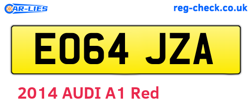 EO64JZA are the vehicle registration plates.