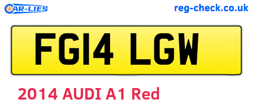 FG14LGW are the vehicle registration plates.