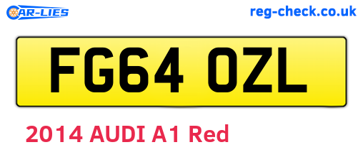 FG64OZL are the vehicle registration plates.