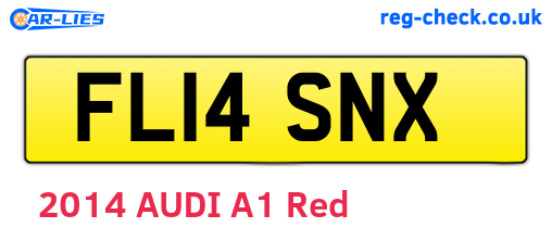 FL14SNX are the vehicle registration plates.