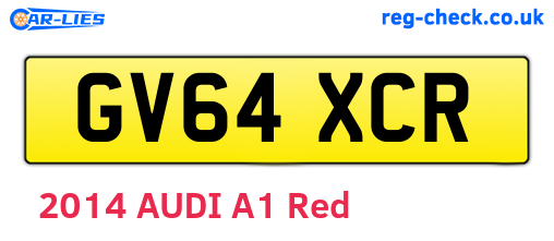 GV64XCR are the vehicle registration plates.