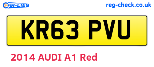 KR63PVU are the vehicle registration plates.