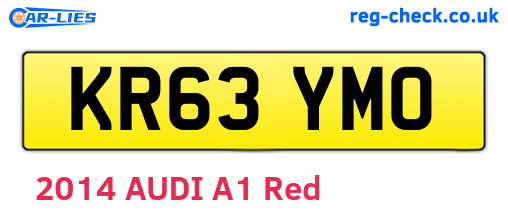 KR63YMO are the vehicle registration plates.