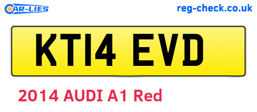 KT14EVD are the vehicle registration plates.