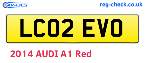 LC02EVO are the vehicle registration plates.