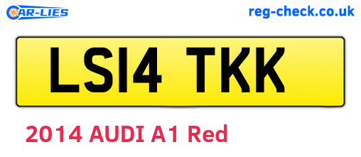 LS14TKK are the vehicle registration plates.