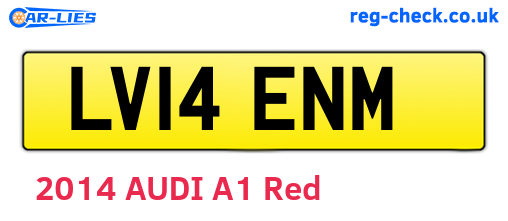 LV14ENM are the vehicle registration plates.