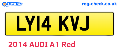 LY14KVJ are the vehicle registration plates.