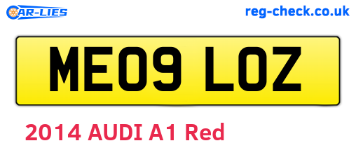 ME09LOZ are the vehicle registration plates.