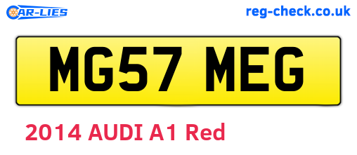 MG57MEG are the vehicle registration plates.