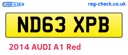 ND63XPB are the vehicle registration plates.