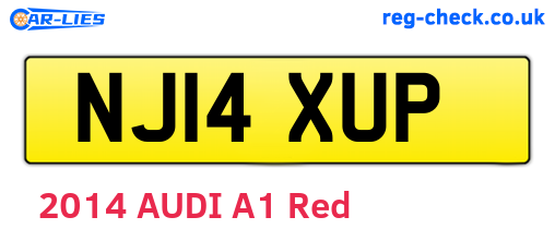 NJ14XUP are the vehicle registration plates.