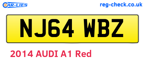 NJ64WBZ are the vehicle registration plates.
