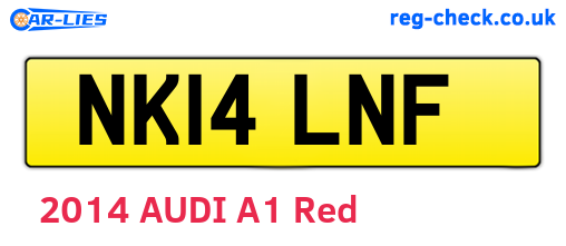NK14LNF are the vehicle registration plates.