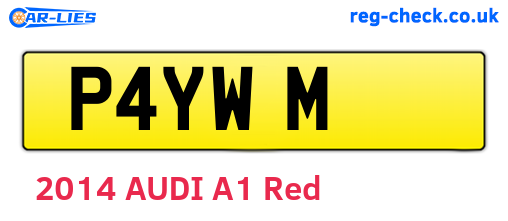 P4YWM are the vehicle registration plates.