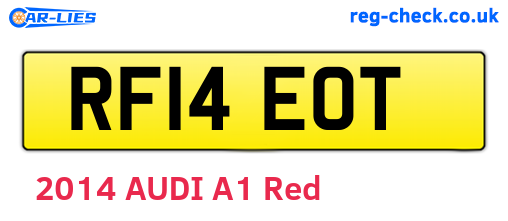 RF14EOT are the vehicle registration plates.