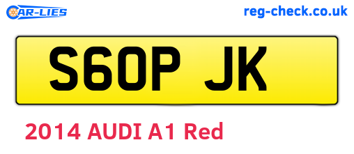 S60PJK are the vehicle registration plates.