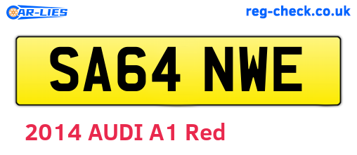 SA64NWE are the vehicle registration plates.