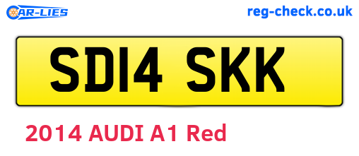 SD14SKK are the vehicle registration plates.