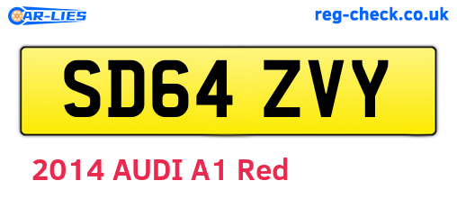 SD64ZVY are the vehicle registration plates.