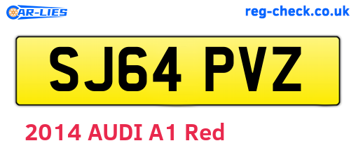 SJ64PVZ are the vehicle registration plates.