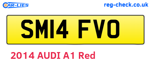 SM14FVO are the vehicle registration plates.