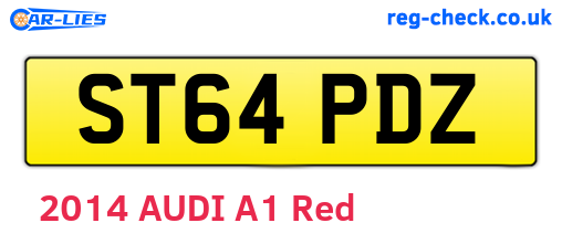 ST64PDZ are the vehicle registration plates.