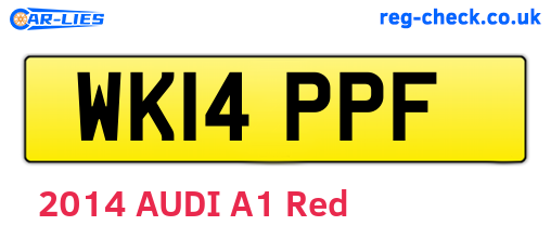 WK14PPF are the vehicle registration plates.