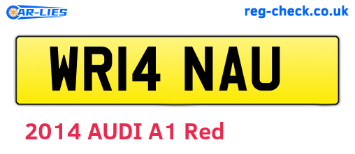WR14NAU are the vehicle registration plates.