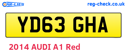 YD63GHA are the vehicle registration plates.