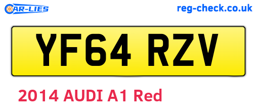 YF64RZV are the vehicle registration plates.