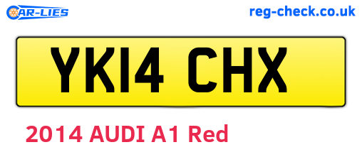 YK14CHX are the vehicle registration plates.