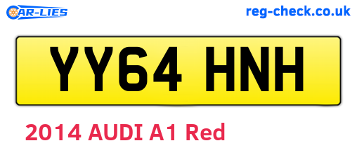 YY64HNH are the vehicle registration plates.