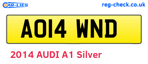 AO14WND are the vehicle registration plates.