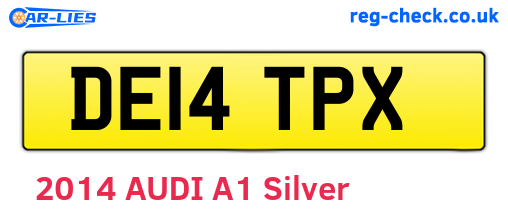 DE14TPX are the vehicle registration plates.