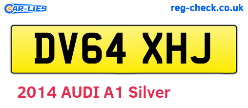DV64XHJ are the vehicle registration plates.